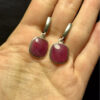 Sterling Silver High Quality Ruby Earrings