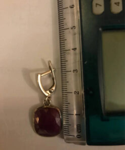 Sterling Silver High Quality Ruby Earrings