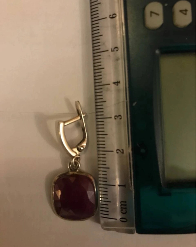 Sterling Silver High Quality Ruby Earrings