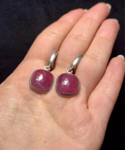 Sterling Silver High Quality Ruby Earrings