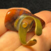 Natural Red jasper cabochon ring, adjustable, approximately size O+
