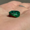 Vintage brooch with natural malachite.#116
