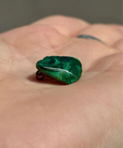 Vintage brooch with natural malachite.#116