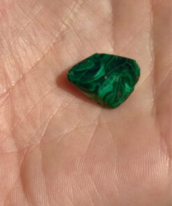 Vintage brooch with natural malachite.#116