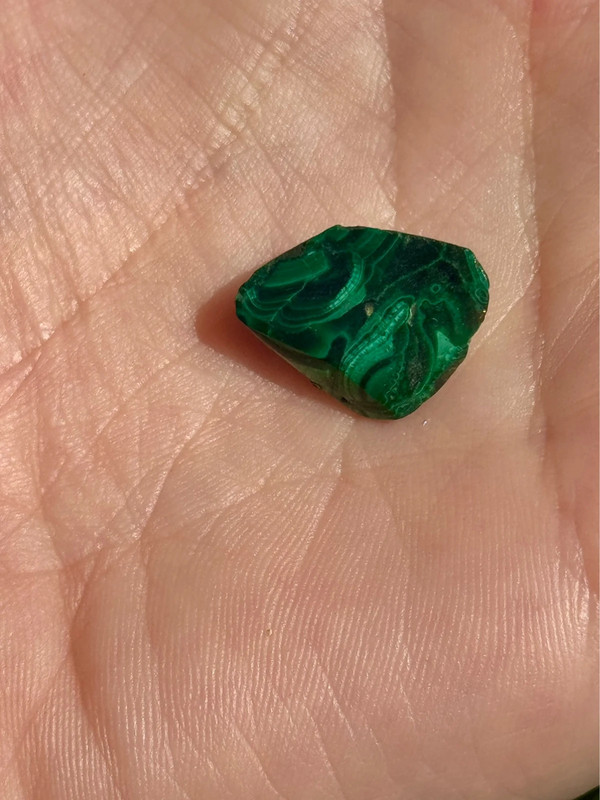 Vintage brooch with natural malachite.#116
