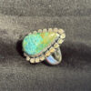 Chrysocolla 925 Silver Plated ring size T1/2