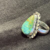 Chrysocolla 925 Silver Plated ring size T1/2