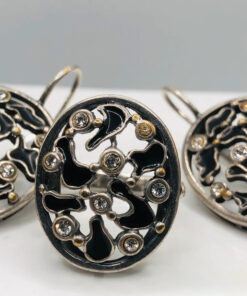 Jewelry Set by Jenavi: Earrings + Ring, Size O