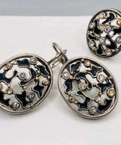 Jewelry Set by Jenavi: Earrings + Ring, Size O
