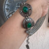 Rare Green Amethyst Sterling Silver Unique Bracelet