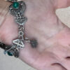Rare Green Amethyst Sterling Silver Unique Bracelet