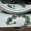 Rare Green Amethyst Sterling Silver Unique Bracelet