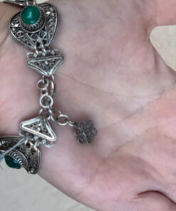 Rare Green Amethyst Sterling Silver Unique Bracelet