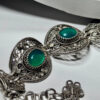 Rare Green Amethyst Sterling Silver Unique Bracelet