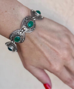 Rare Green Amethyst Sterling Silver Unique Bracelet