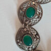 Rare Green Amethyst Sterling Silver Unique Bracelet