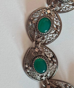 Rare Green Amethyst Sterling Silver Unique Bracelet