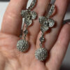 Silver-colored earrings