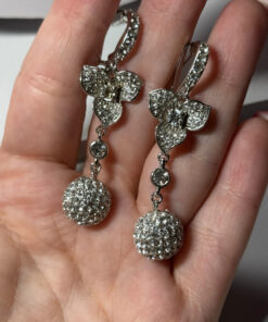 Silver-colored earrings