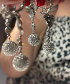 Silver-colored earrings
