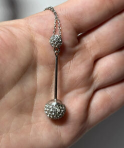Silver-colored pendant with chain new