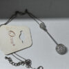 Silver-colored pendant with chain new