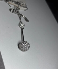 Silver-colored pendant with chain new