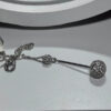 Silver-colored pendant with chain new