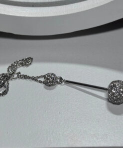 Silver-colored pendant with chain new