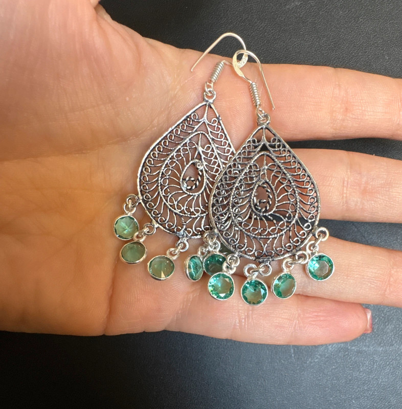 Sterling Silver Earrings with Cubic Zirconia