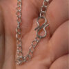 Powerful Natural Black Rutile 925 Silver Plated Necklace 18