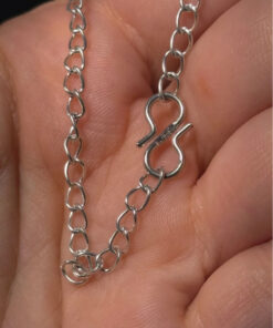 Powerful Natural Black Rutile 925 Silver Plated Necklace 18