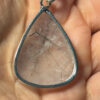 Powerful Natural Black Rutile 925 Silver Plated Necklace 18