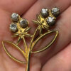 Vintage Soviet brooch, made of brass with gold plating