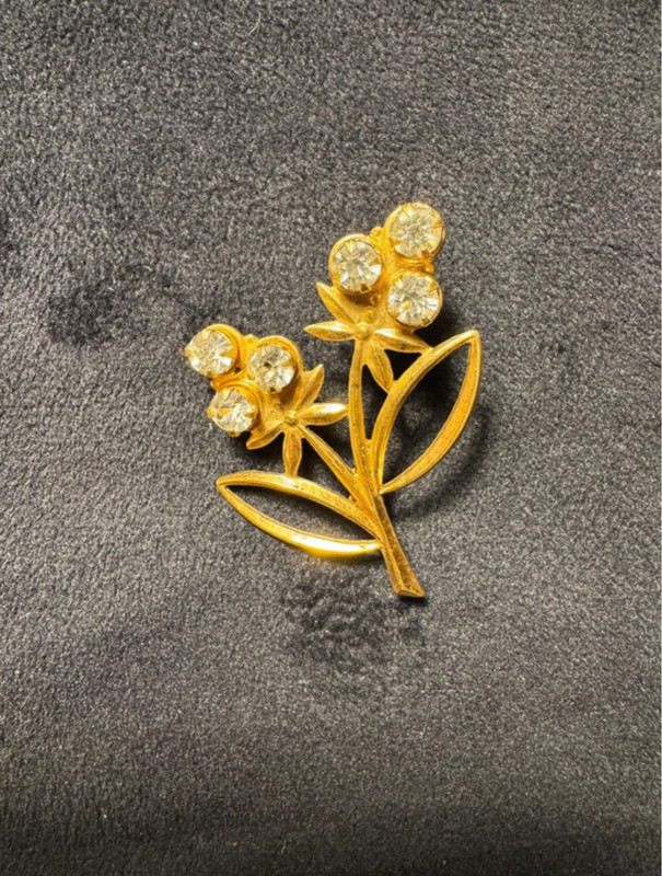 Vintage Soviet brooch, made of brass with gold plating