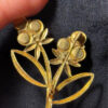 Vintage Soviet brooch, made of brass with gold plating
