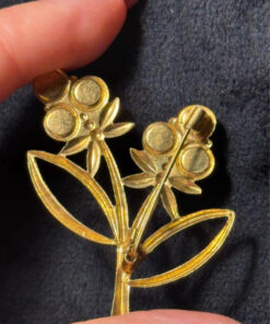 Vintage Soviet brooch, made of brass with gold plating