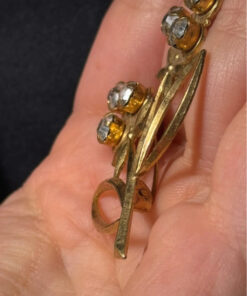 Vintage Soviet brooch, made of brass with gold plating