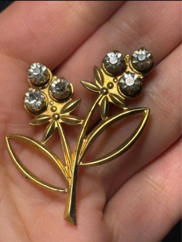 Vintage Soviet brooch, made of brass with gold plating