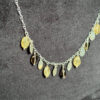 Laura Ashley 925 Sterling Silver Citrine Smokey Quartz Drops Necklace -44cm