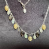 Laura Ashley 925  Sterling Silver Citrine Smokey Quartz Drops  Necklace -44cm