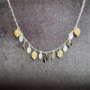 Laura Ashley 925 Sterling Silver Citrine Smokey Quartz Drops Necklace -44cm