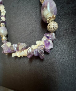 Natural hight quality Unique vintage amethyst bead necklace