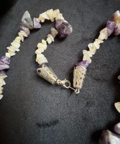 Natural hight quality Unique vintage amethyst bead necklace
