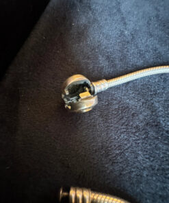 genuine authentic Pandora Signature Clasp Sterling Silver 14k Gold Bracelet