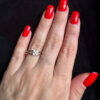 Sterling silver ring Uk size N with CZ