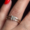 Sterling silver ring Uk size N with CZ