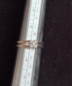 Sterling silver ring Uk size N with CZ