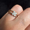 Sterling silver ring Uk size N with CZ