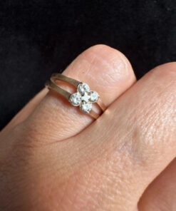Sterling silver ring Uk size N with CZ